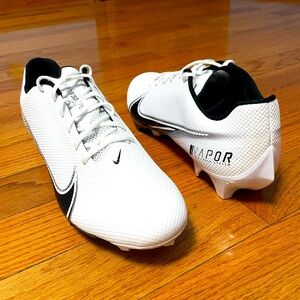 Nike Vapor Edge Speed 360 White Black Football Cleats Men’s Size 16 CD0082-100